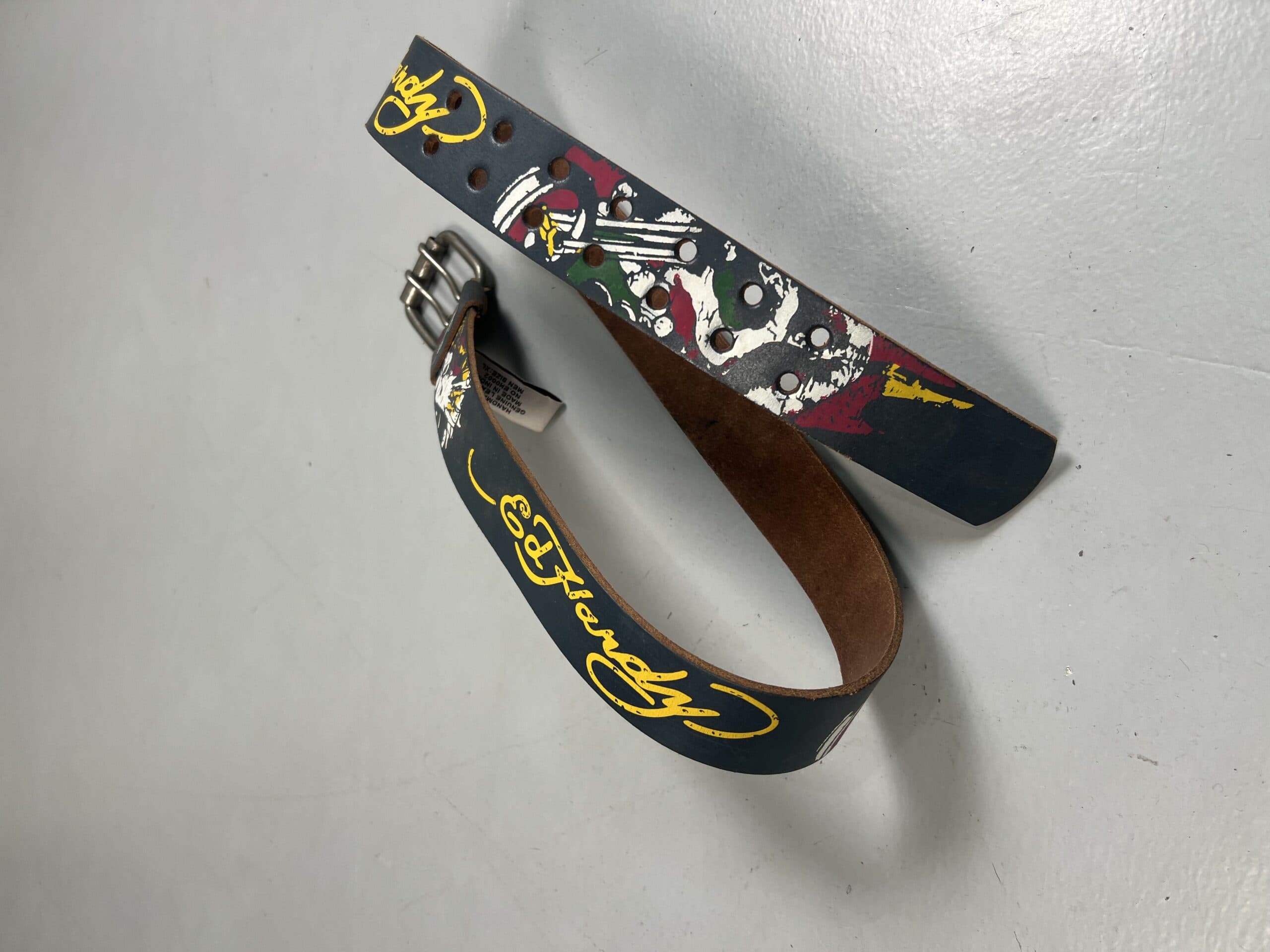 Vintage Graphic Leather Belt — Adjustable S to XL — image 9 of 9