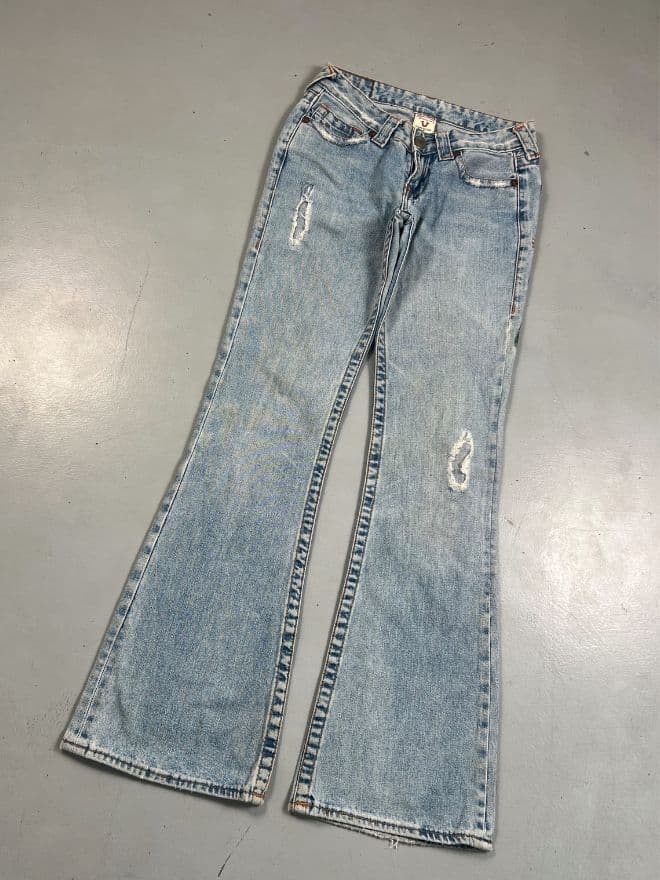 Vintage True Religion Embroidered Denim Jeans – Size 26 thumbnail 3