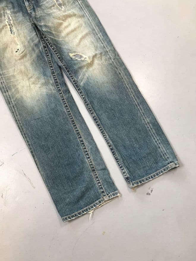 Crazy Vintage Japanese Denim – Big Train Embroidered Jeans (Men’s Size 36) — image 7 of 9