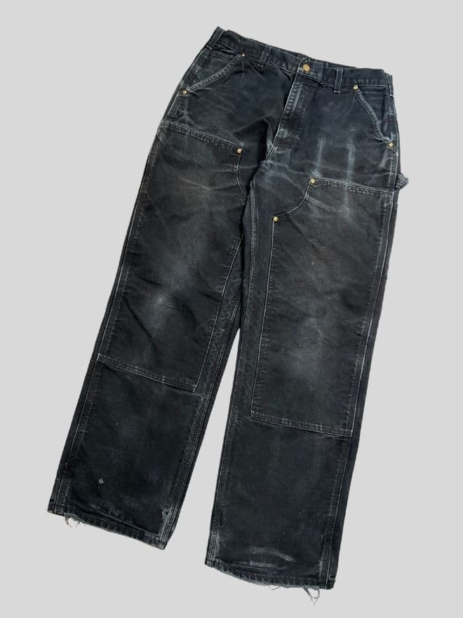 Rare Vintage Carhartt Double Knee Workwear Pants | Black | Size 32 — image 5 of 13