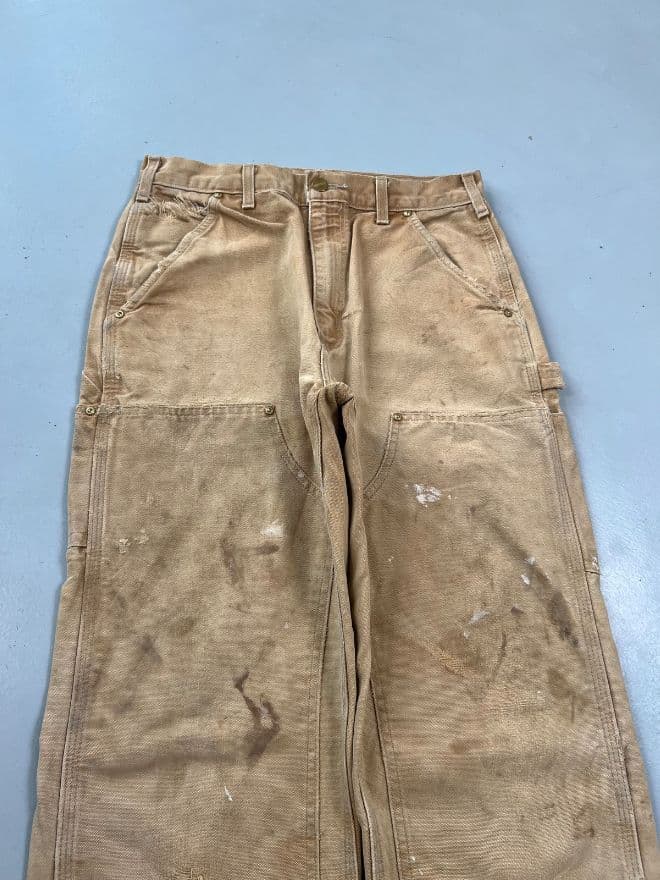 Vintage Carhartt B01 BRN Double Knee Workwear Pants – Size 30 — image 12 of 12