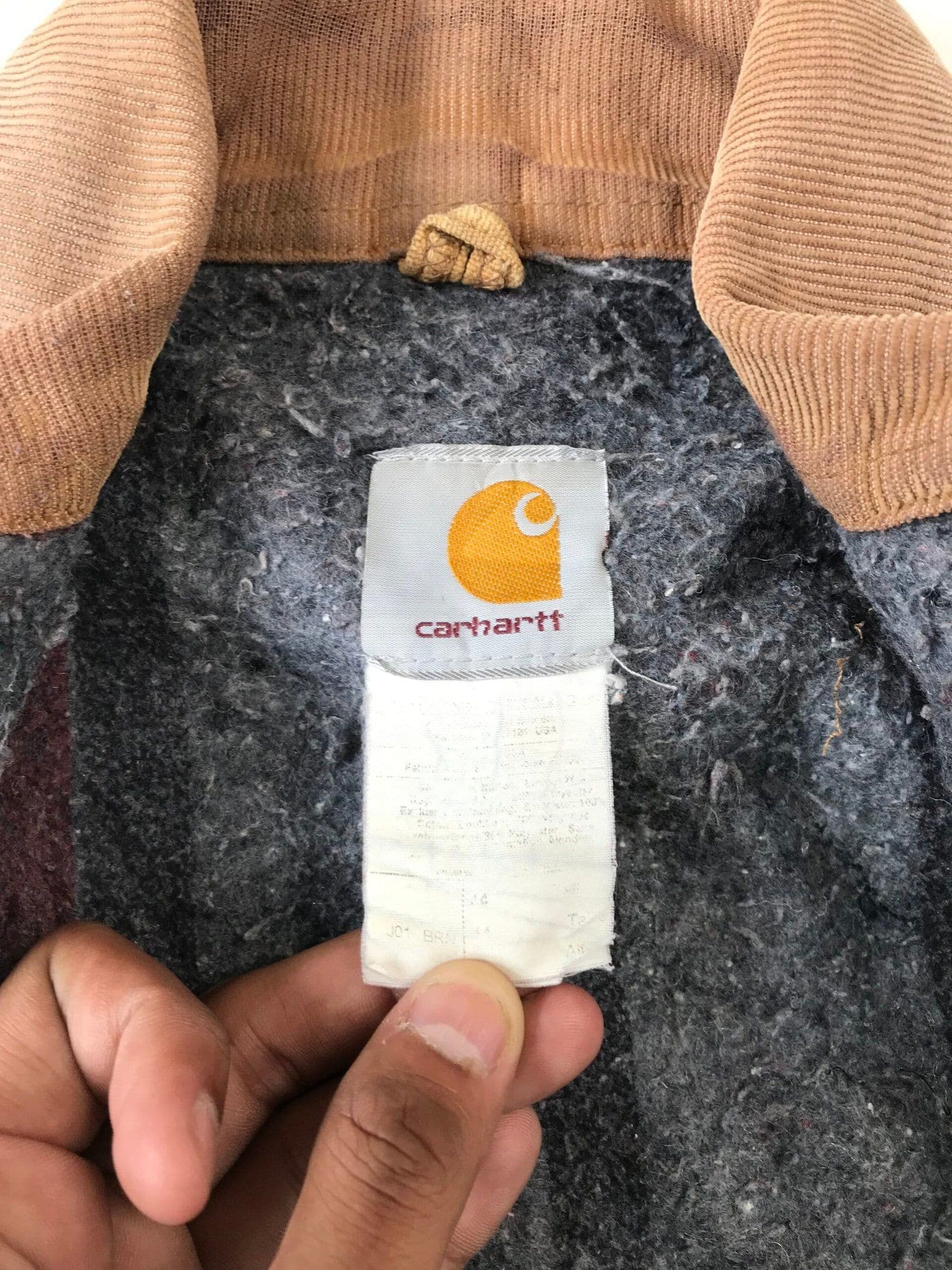 Vintage Carhartt J01 BRN Quilt Lined Detroit jacket — image 8 of 8