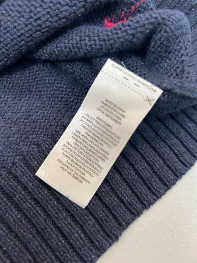 Vintage Polo Ralph Lauren Bear Knit Sweater – Blue – Size XL — image 10 of 10