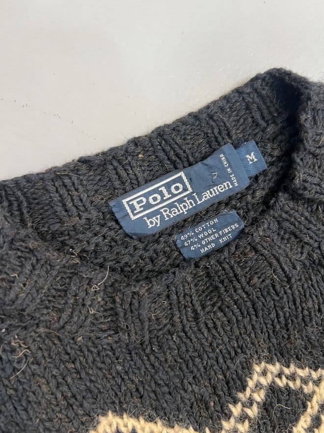 Vintage Polo Ralph Lauren Knit Sweater Black – Size M — image 7 of 7