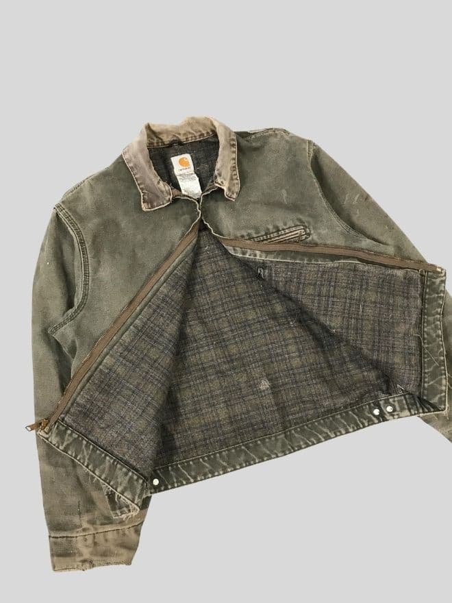 Rare Vintage Carhartt J87 MOS Blanket-Lined Detroit Jacket – Green | Men’s XL — image 8 of 8