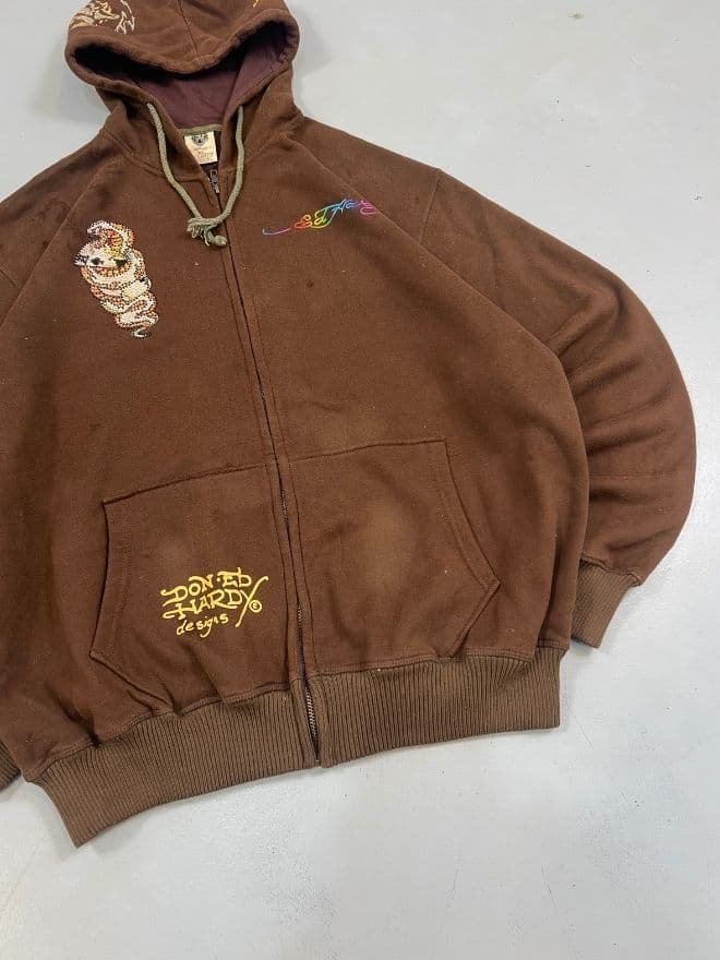 Vintage Ed Hardy by Christian Audigier Tiger Print Zip Hoodie — image 5 of 9