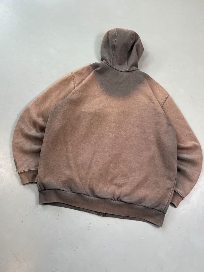 Rare Vintage Sunfaded Carhartt Zip-Up Hoodie – Grey – Size L — image 12 of 14