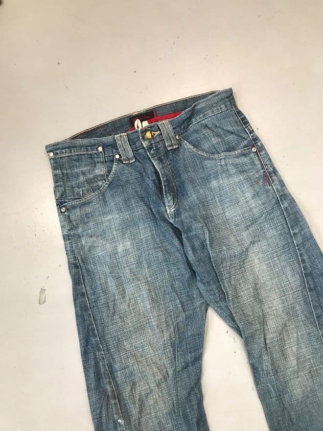 Vintage Levi’s Engineer Jeans – Blue Denim – Size 30 – Distressed — image 5 of 7
