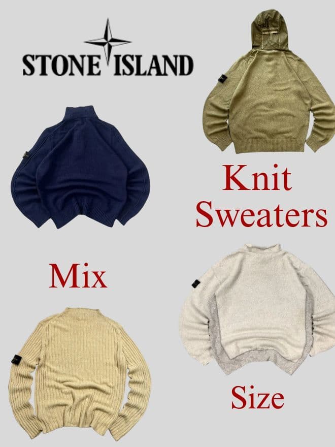 Bundle of 4 Vintage Stone Island Knit Sweaters — image 10 of 16