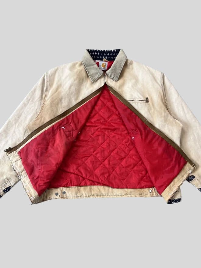 Vintage Sun-Faded Carhartt x Sashiko Rework Jacket – Brown – Size L (Tag M) — image 6 of 14