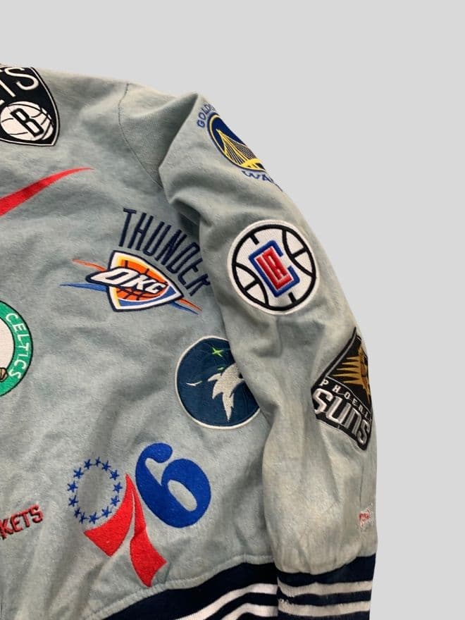 Nike × Supreme Vintage NBA Patchwork Bomber Jacket – Size M — image 10 of 15