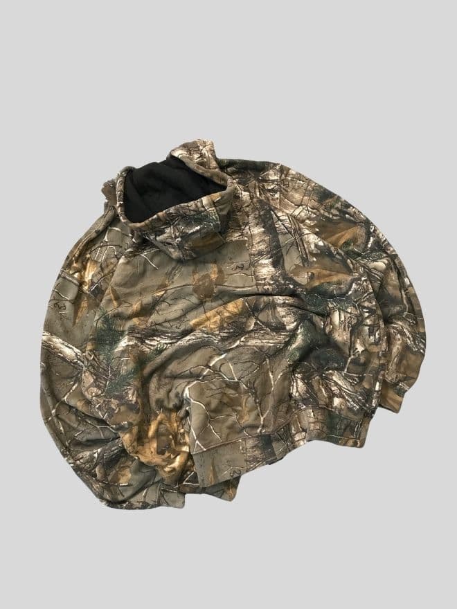 Rare Vintage Carhartt Realtree Sun Fade Zip Hoodie – Size XL – Distressed Camo Workwear — image 11 of 13