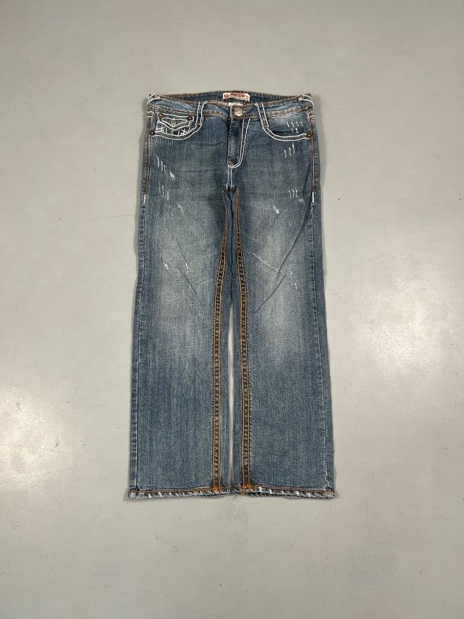 Vintage True Religion–Inspired Rope Stitch Denim – Blue (Men’s 34 / EU 50) — image 7 of 12