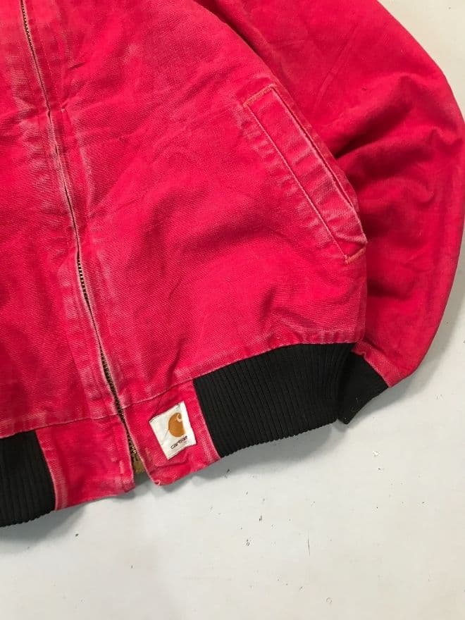 Rare Vintage Carhartt Sherpa-Lined Santa Fe Jacket – Red – Size S – Classic Workwear — image 6 of 8