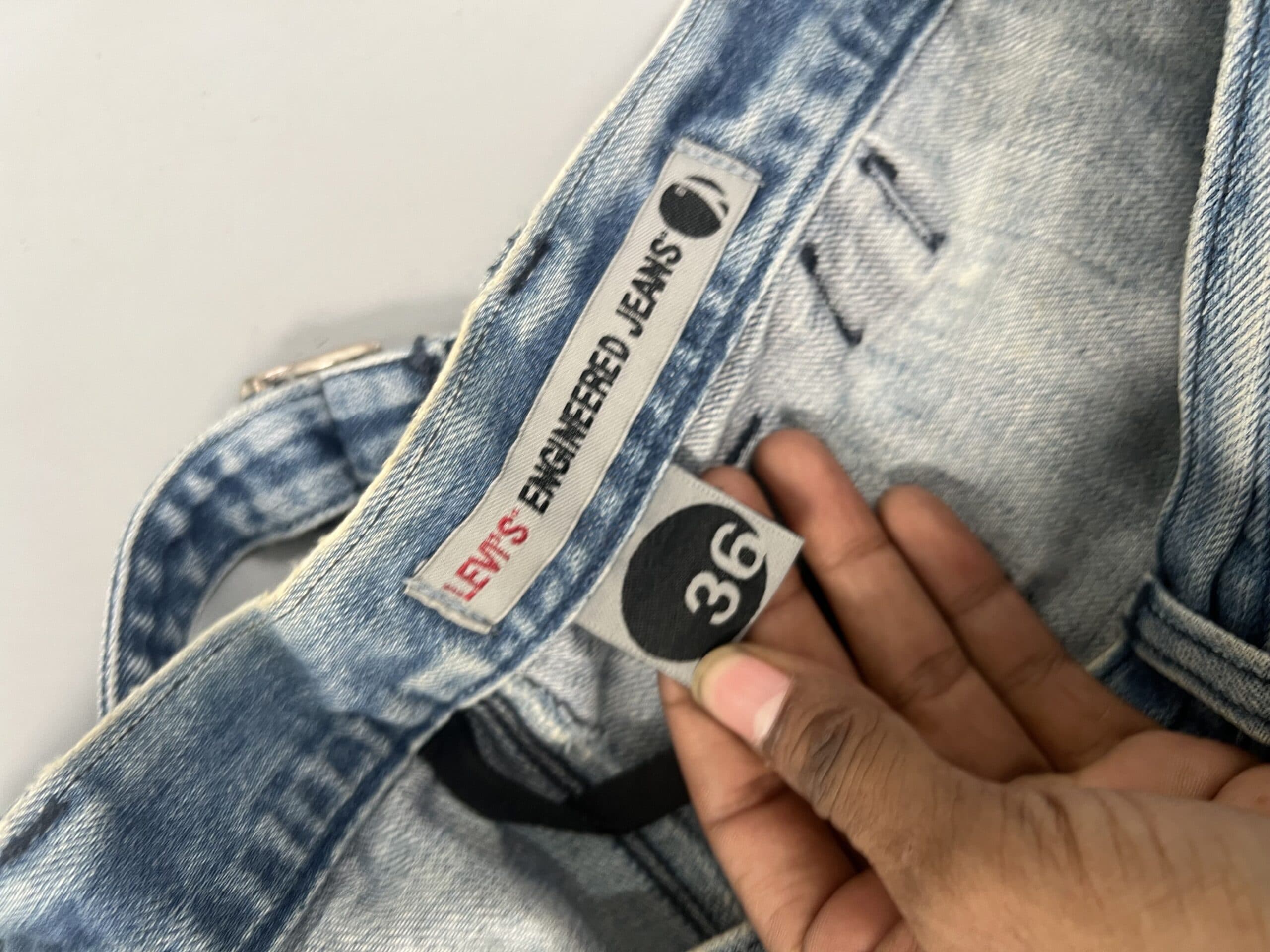 Vintage Levi’s Engineer Jeans – Buckle Belt Baggy Fit — image 7 of 13