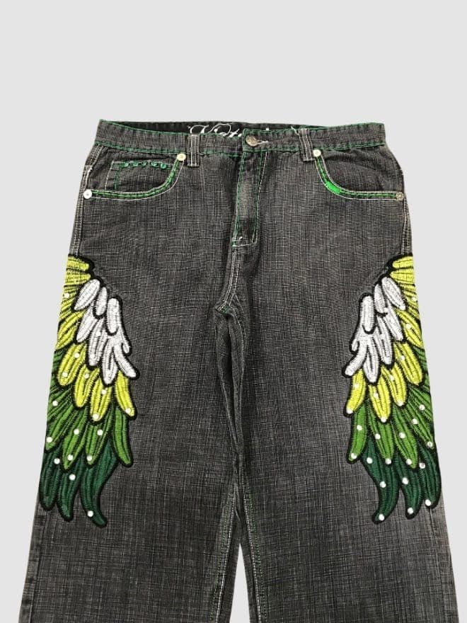 CRAZY VINTAGE VICTORIOUS WINGS EMBROIEDRED DENIM thumbnail 3