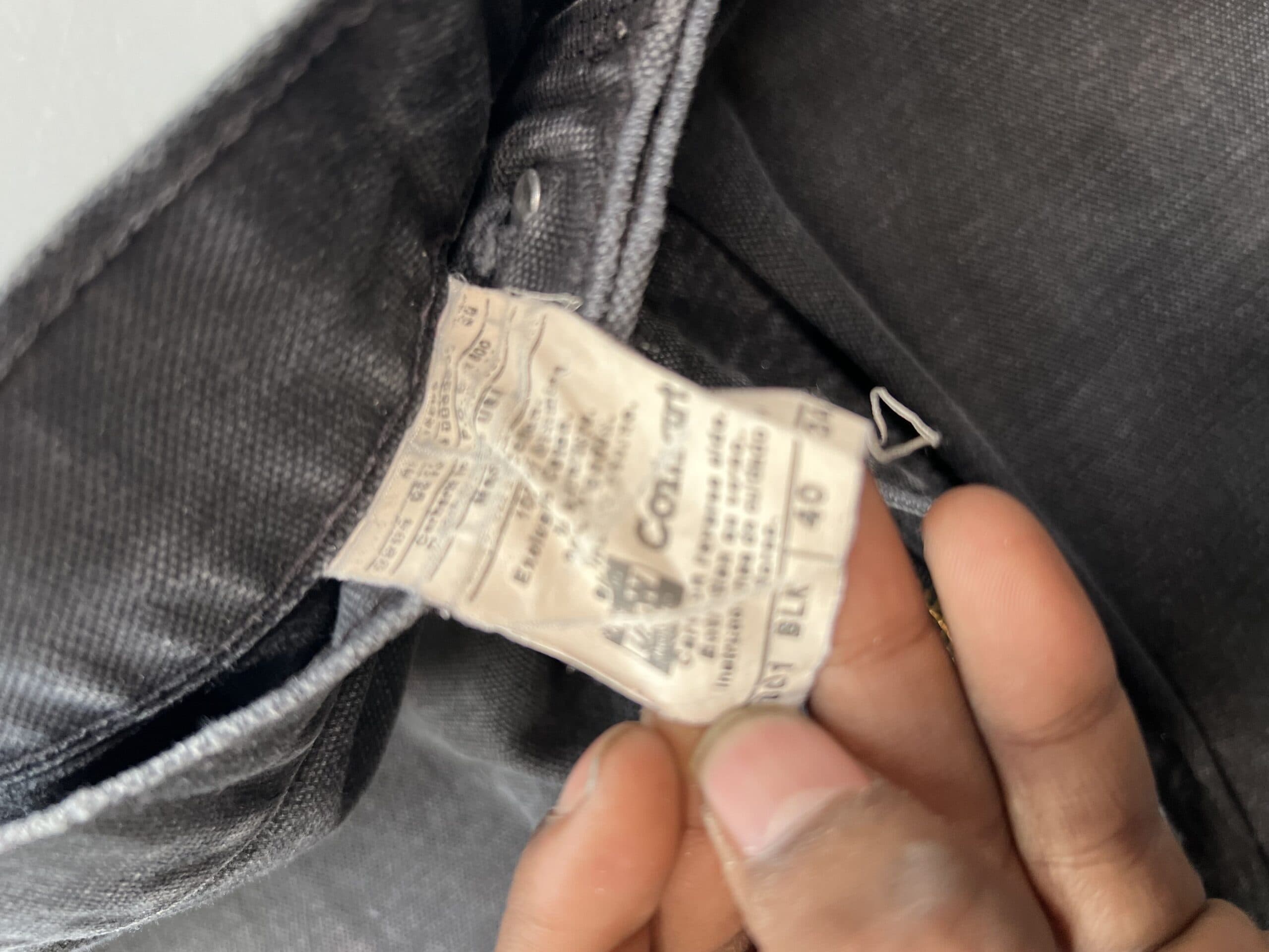 Vintage Carhartt B01 BLK Double Knee Workwear Denim – Black (Size 40) — image 7 of 11