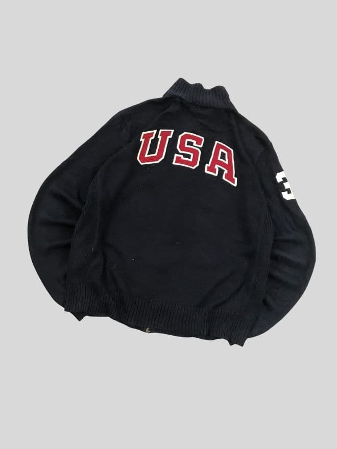Vintage Polo Ralph Lauren Big Pony Zipper Sweater – Size XL thumbnail 2