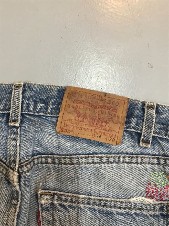 Vintage Levi’s 505 Shashiko Work Jeans – Blue Denim (Men’s Size 32) — image 5 of 8
