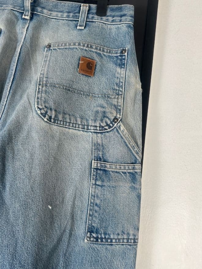Vintage Carhartt B73-DST Double Knee Workwear Denim | Size 34 — image 6 of 8