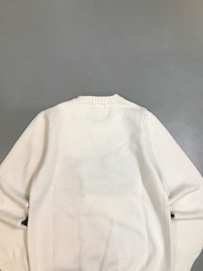 Vintage Polo Ralph Lauren Flag Knit Sweater – White – Size M — image 8 of 8