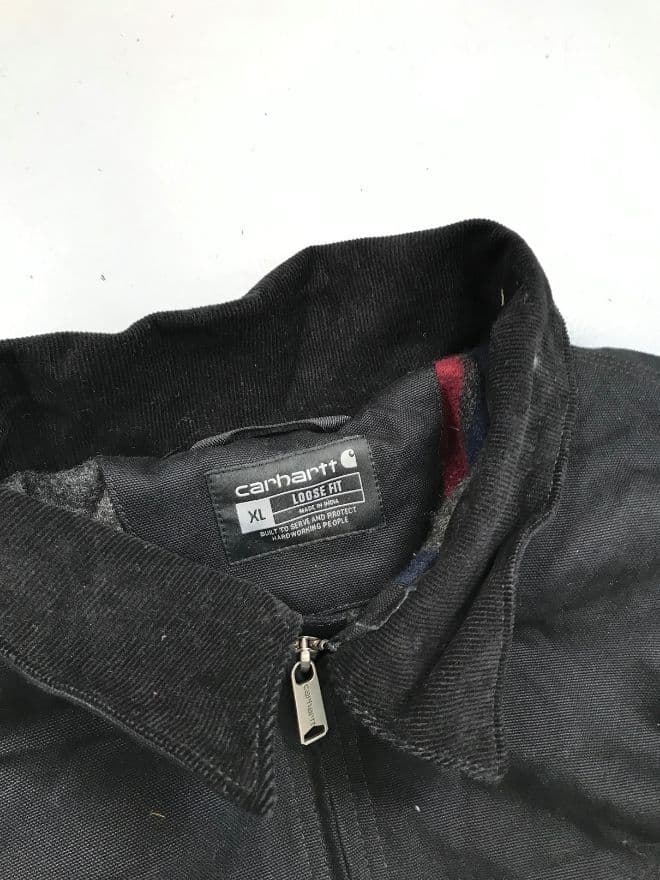 Factory Leftover Vintage Carhartt Blanket-Lined Detroit Jacket – Black (Men’s L / EU 52–54) — image 6 of 9