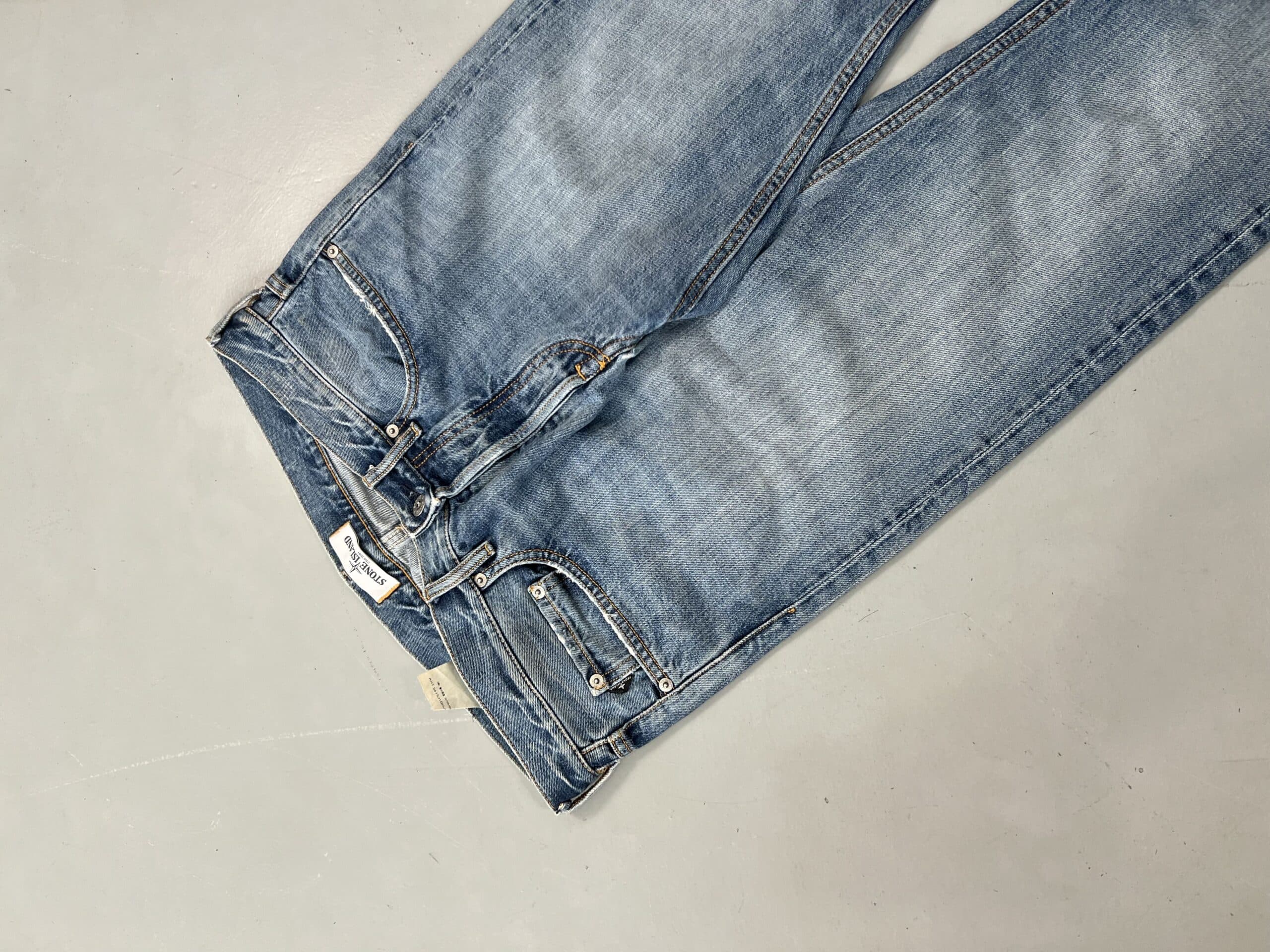 Super Rare Vintage Stone Island Straight Fit Denim Jeans – Made in Italy (Size 34) — image 11 of 11