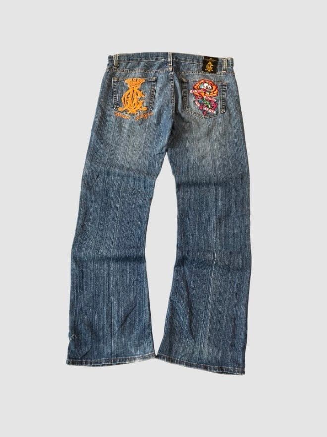 BUNDLE OF 15 CRAZY VINTAGE ED HARDY EMBROIDERED DENIM — image 8 of 13