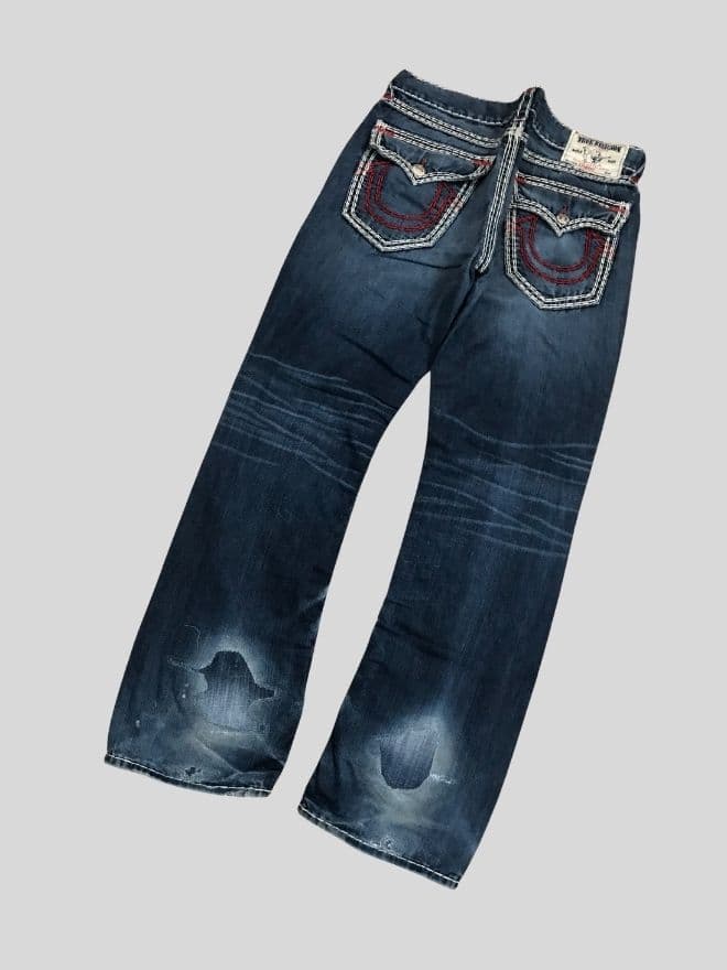 Vintage True Religion Straight Fit Denim Pants | Men’s US 40 | Authentic Blue Jeans — image 8 of 11