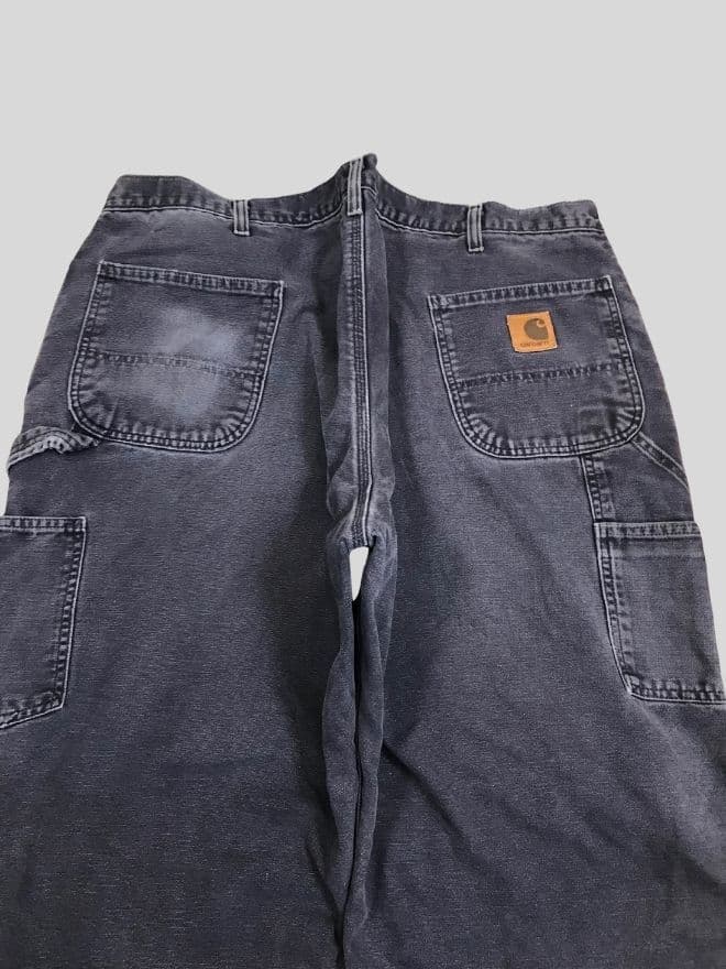 Vintage Carhartt Blanket Lined Baggy Fit Denim | Men’s 42 | Blue Workwear Jeans — image 7 of 9