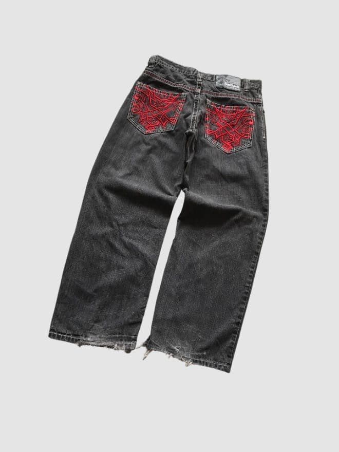 VINTAGE SOUTHPOLE RED STICH EMBROIDERED DENIM PANT — image 5 of 7