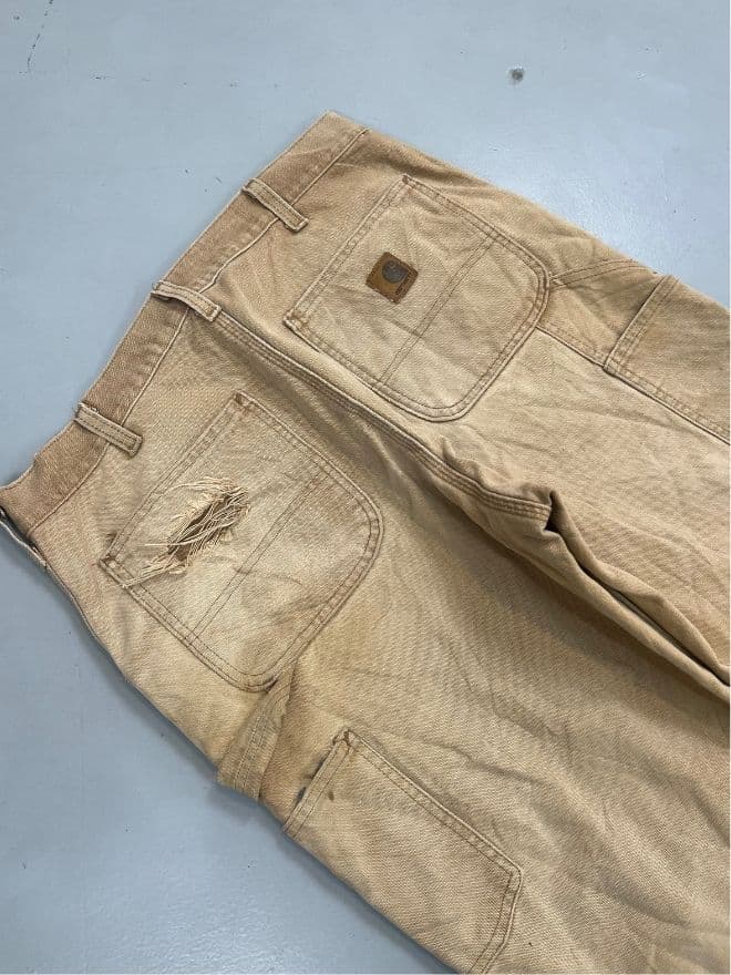 Vintage Carhartt B111 BRN Blanket Lined Carpenter Denim — image 7 of 10