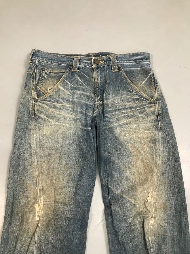 Vintage Levi’s Engineer Jeans Buckle Belt Denim – Size 32 — image 11 of 12