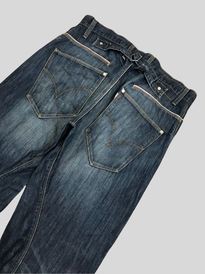 Vintage Levi’s Engineer Jeans Buckle Belt Denim | Men’s US 36 | Authentic Workwear — image 6 of 9