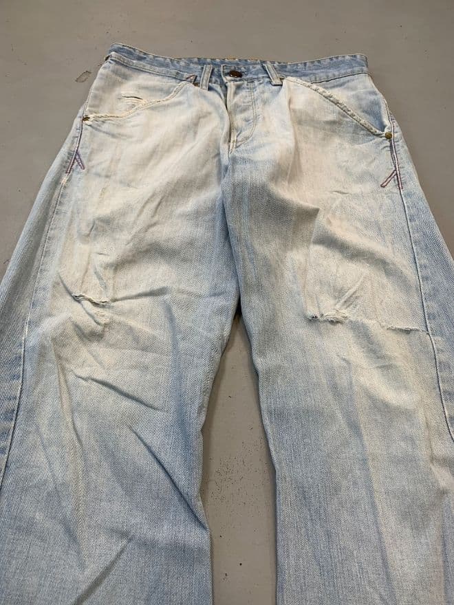 Vintage Levi’s Engineer Jeans – Size 30 – Classic Blue Denim – Made in USA Style – Distressed Wash — image 8 of 8