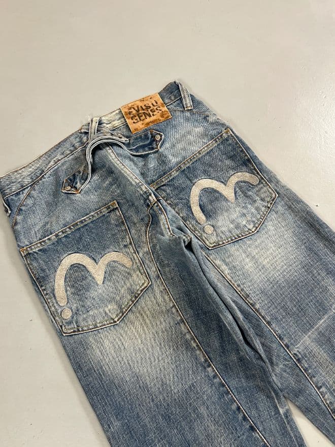 Vintage Evisu-Inspired Buckle Belt Denim – Blue (Men’s 30) — image 9 of 9