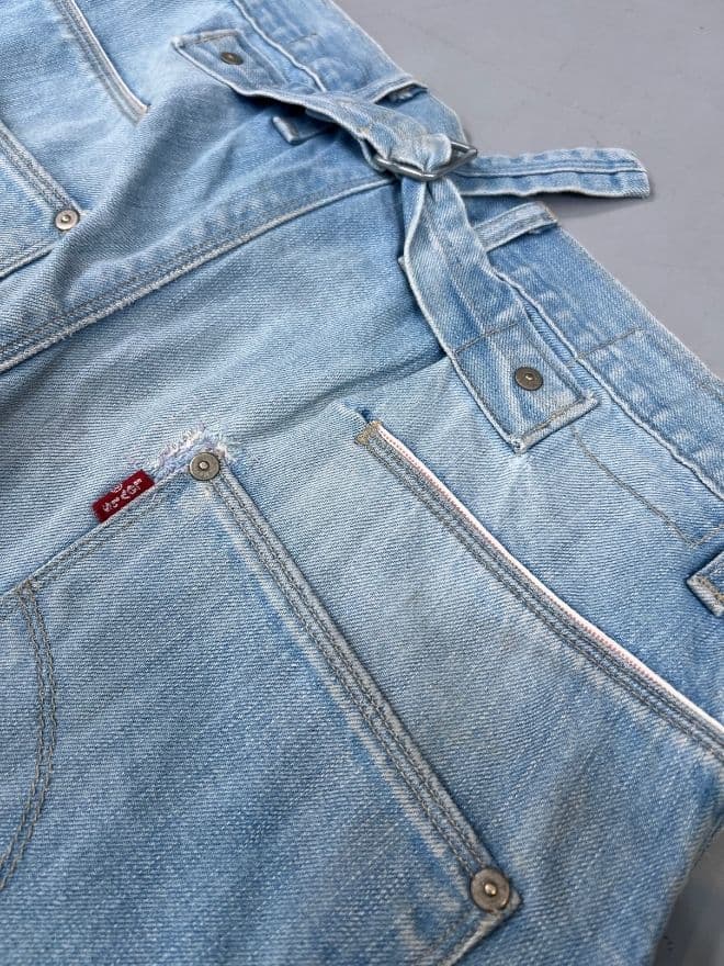 Vintage Levi’s Engineer Jeans With Buckle Belt – Size 33 — image 13 of 14