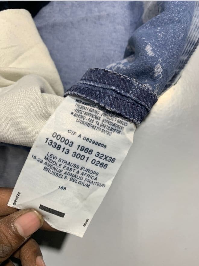 Levi's Vintage Engineer Jeans Custom – Blue Denim – US 32 / EU 48 – Distressed Avant-Garde thumbnail 3
