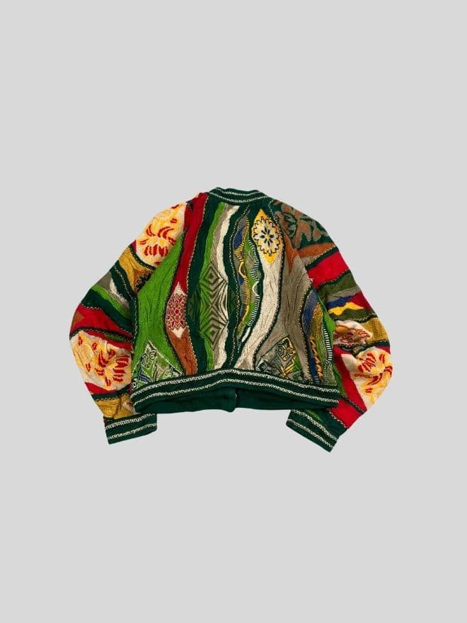 Vintage Coogi 3D Multicolor Knit Crop Sweater — Women’s Small | Rare Retro Style — image 6 of 8