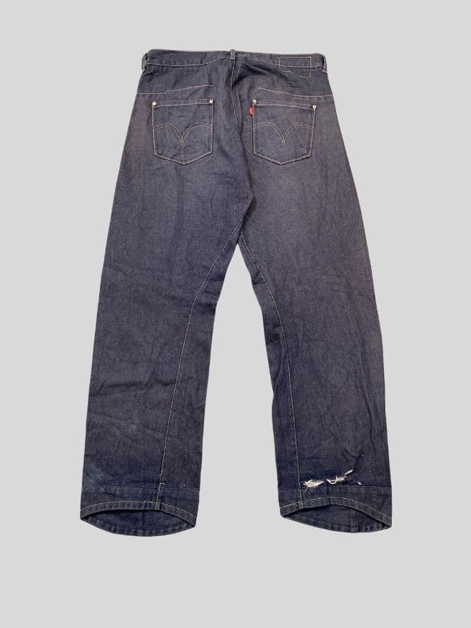 Vintage Levi’s Engineer Jeans – Men’s 34x31.5 – Blue Denim – Distressed – Made in USA Style — image 8 of 12
