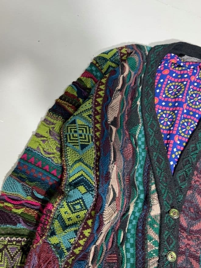 Vintage Coogi 3D Multicolor Knit Cardigan – Size S — image 4 of 8