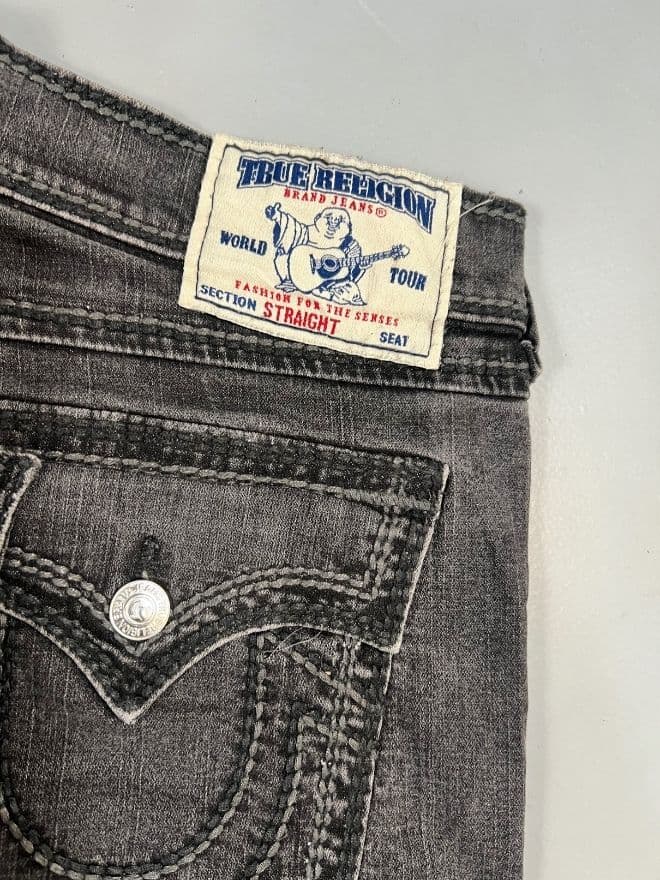 Vintage True Religion Straight Fit Denim Pants (Black / Size 39) — image 5 of 11