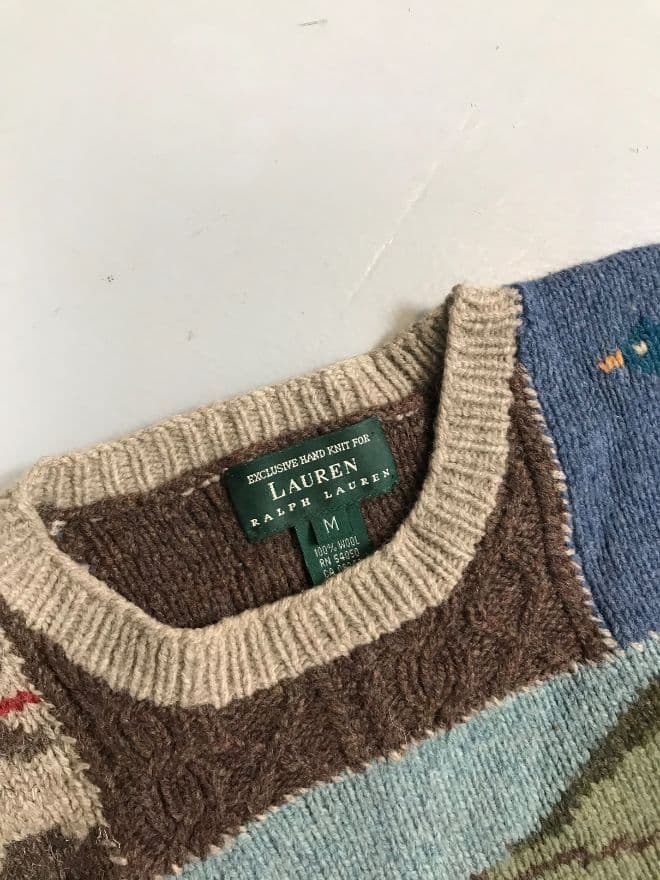 Polo Ralph Lauren – Vintage Knit Sweater – Men’s Size M (Multi-Color / Avant-Garde) — image 7 of 7