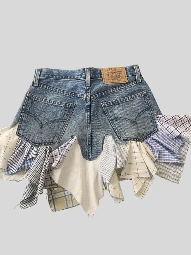 Blunde of Vintage Levi’s Rework checkered skirt — image 11 of 13