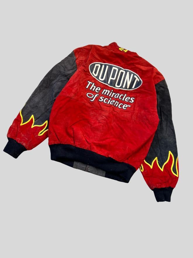 Vintage Jeff Hamilton Chase NASCAR Racing Suede Patch Jacket – Multi Color – Size S — image 2 of 13