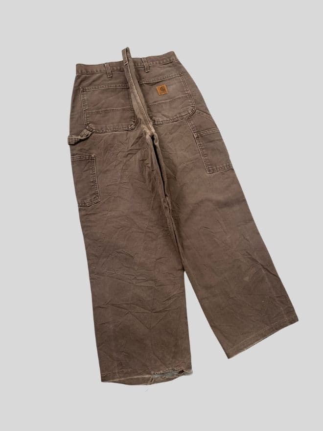 Carhartt Vintage B11 BRN Double Knee Pants – Sunfade Brown – Size 36 – Distressed Workwear — image 6 of 7