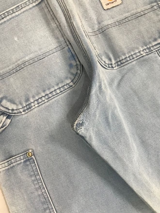 Vintage Carhartt Tan Carpenter Denim — Size 30 — image 12 of 12