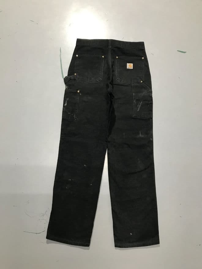 Vintage Carhartt B01 BLK Double Knee Workwear Pants – Men’s Size 34 (Black) thumbnail 4