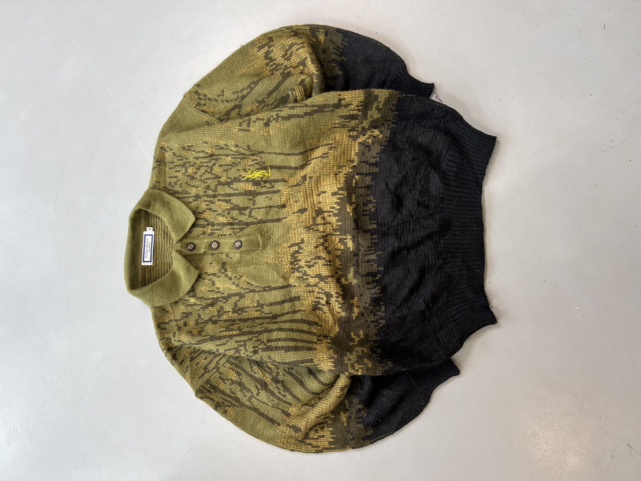 Vintage Yves Saint Laurent Multicolored Knit Sweater – Streetwear (Size S) — image 2 of 9