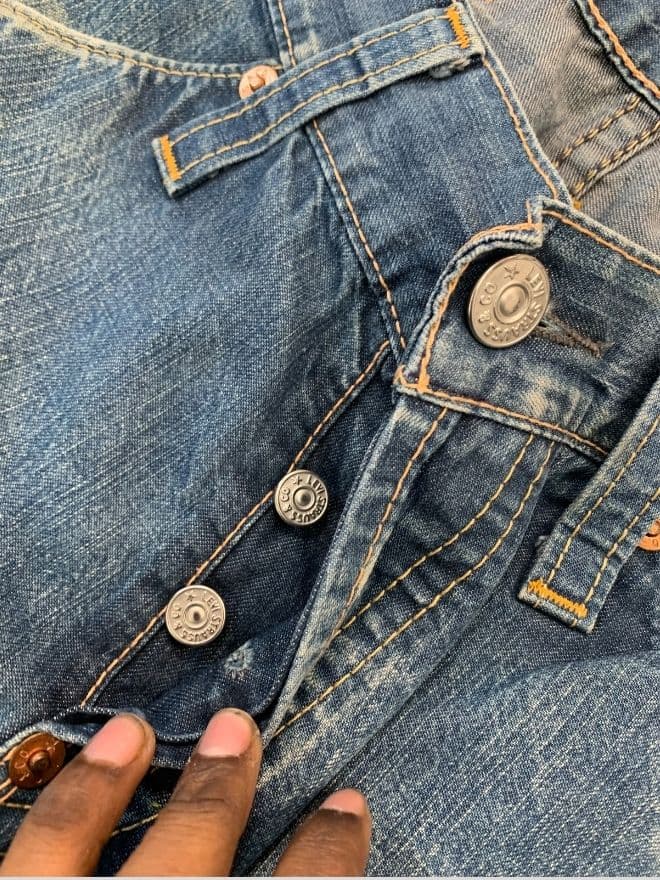 Levi's Vintage Engineer Jeans – Size 30 (US) / 46 (EU) – Blue Denim – Distressed — image 12 of 14